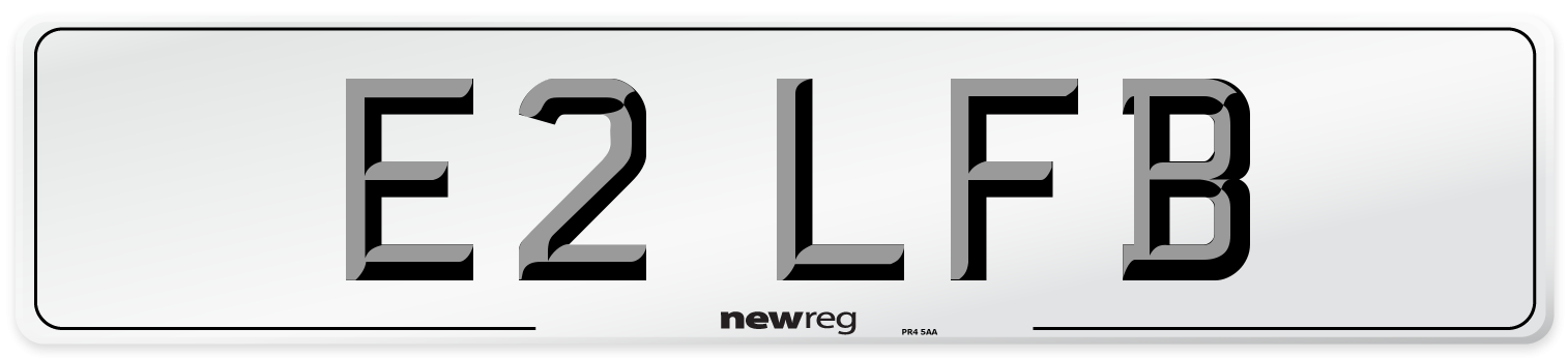 E2 LFB Number Plate from New Reg